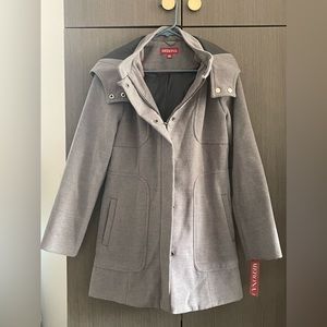 *NWT* Merona Women’s Coat with Hood (Gray)